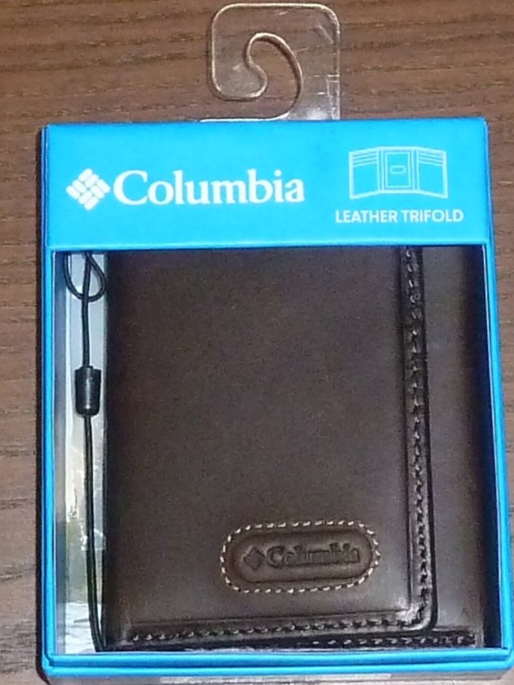 Columbia Men's Brown Leather Trifold Billfold ID Wallet